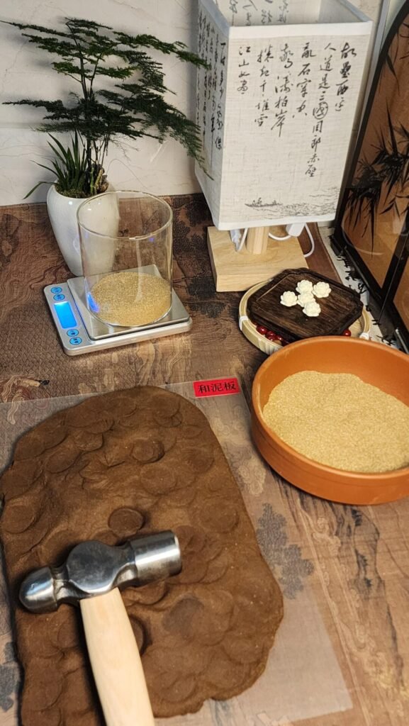 Traditional Herbal Mixture Preparation Setup