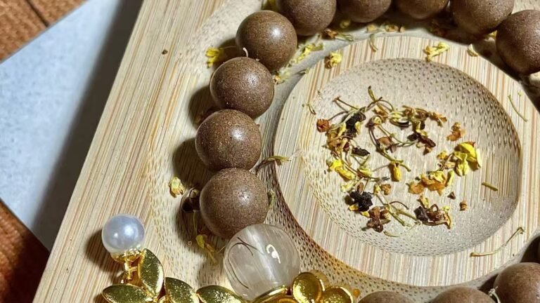 Natural incense beads made from blended herbs and woods